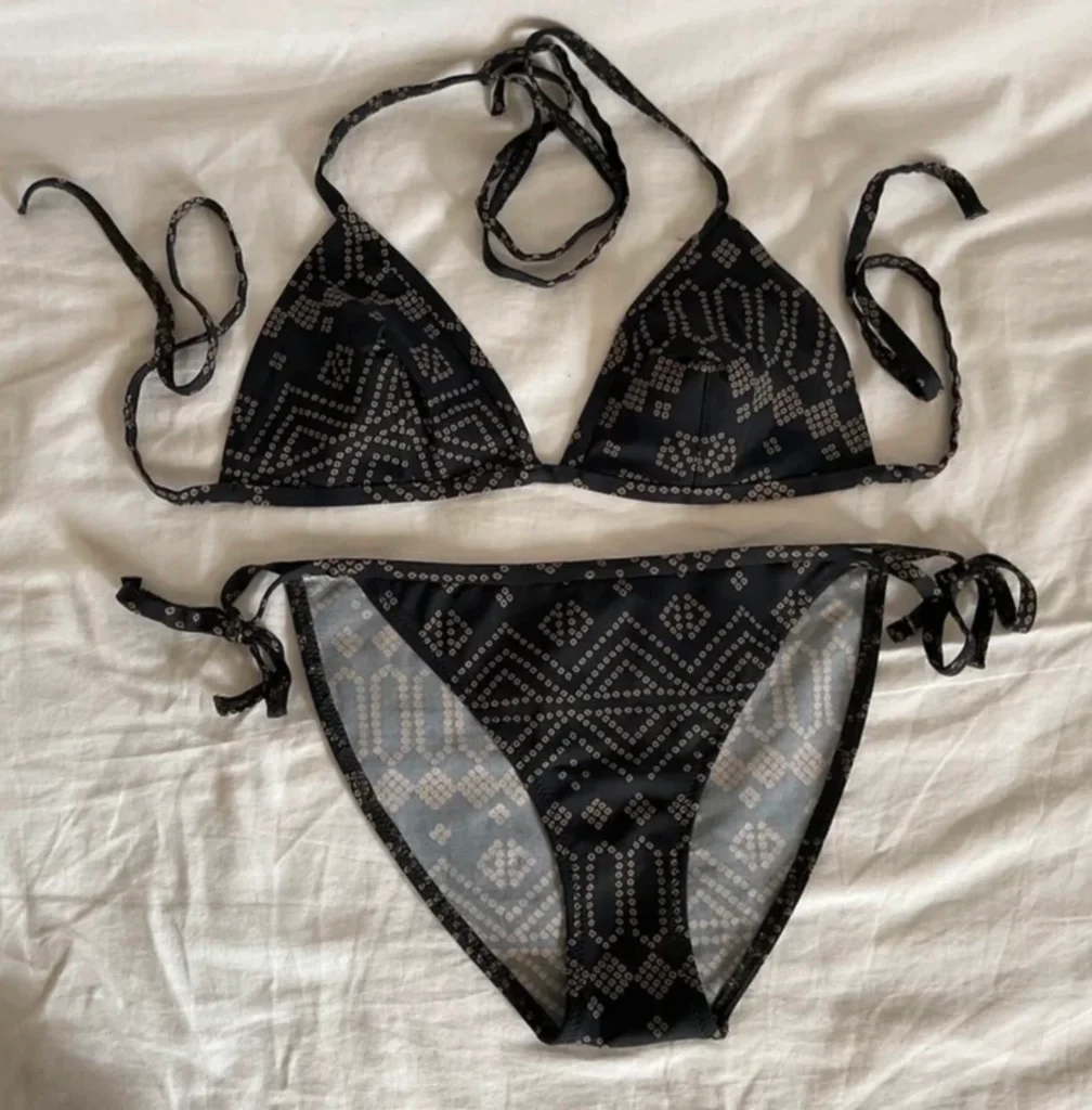 🔥-20%🔥 Bikini de 2 piezas Otra Tonalidad – Gris Antracita & Diseños – Talla 40 – photo 3